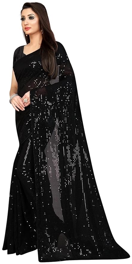 Trendy Sequins Work Georgette Saree(PL)