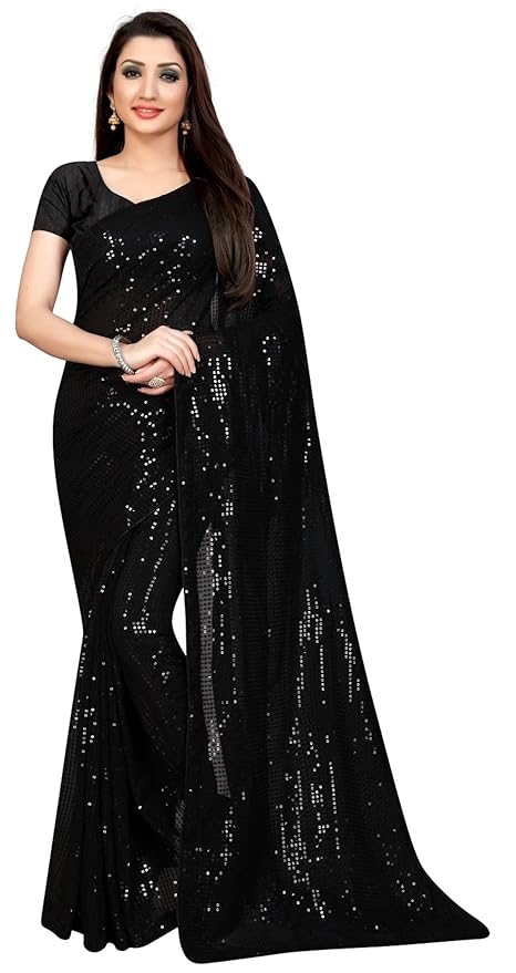 Trendy Sequins Work Georgette Saree(PL)
